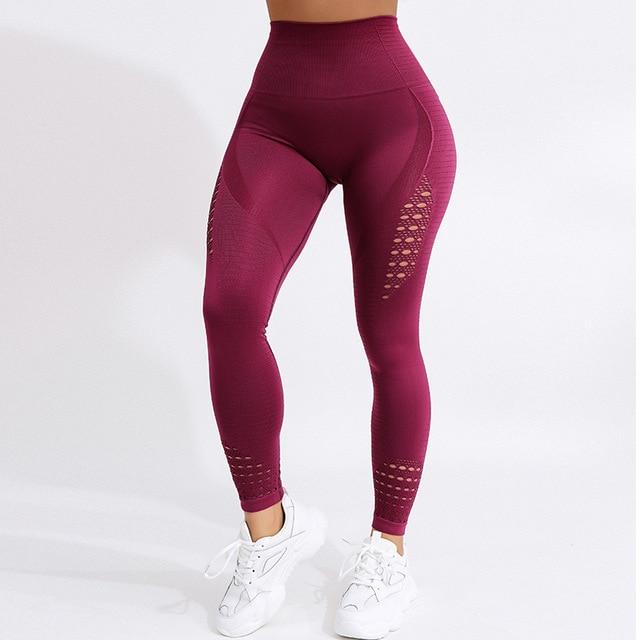 High Waisted Workout Leggings in Spandex and Polyester Available in Four Colors - For Her Fitness